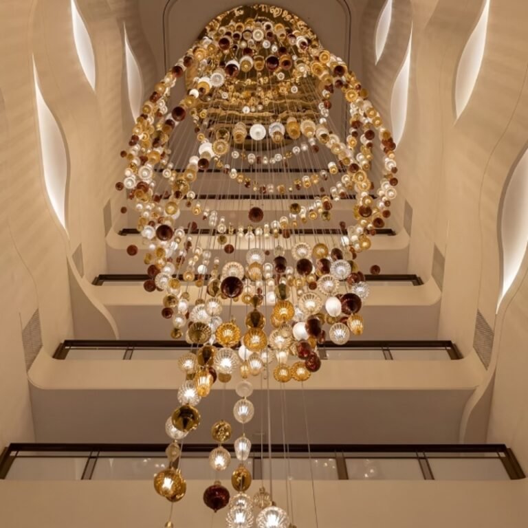 Modern Hotel Lobby High Ceiling Chandelier